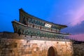 Janganmun Gate of Hwaseong Fortress, the Unesco World Heritage in Suwon, South Korea Royalty Free Stock Photo