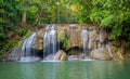 Jangle landscape with flowing turquoise water Royalty Free Stock Photo