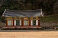 Prayer hall at Baegyangsa Temple Royalty Free Stock Photo