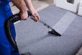 Janitor Cleaning Carpet Royalty Free Stock Photo