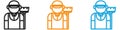Janitor vector logo set collection for web app ui