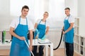 Janitors Cleaning Office Royalty Free Stock Photo