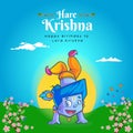 Banner design of here krishna janmashtami