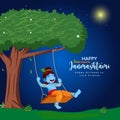 Happy janamashtami banner design Royalty Free Stock Photo