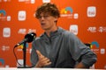 Jannik Sinner of Italy during press conference after quarter-final match against Daniil Medvedev of Russia at 2024 Miami Open