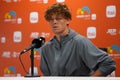 Jannik Sinner of Italy during press conference after quarter-final match against Daniil Medvedev of Russia at 2024 Miami Open