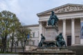 janos arany monument and the hungarian national museum celebrating heritage in budapest