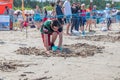 Man looking for amber 21st World Amber Fishing Championships in Jantar