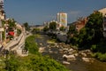 Jantra river in Gabrovo town, Bulgar Royalty Free Stock Photo