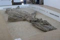 Villa de Leyva, Colombia; January 05 2020: Amazing view of the kronosaurus in the museum el fosil near villa de leyva, with fosils