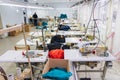 January 11, 2023 Balti, Moldova. Illustrative editorial. Sewing workshop at a garment factory Royalty Free Stock Photo