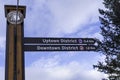 January 26 2020 - Banff Alberta, Canada - City direction signs Royalty Free Stock Photo