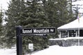 January 26 2020 - Banff Alberta, Canada - City direction signs Royalty Free Stock Photo