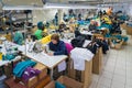 January 11, 2023 Balti, Moldova. Illustrative editorial. Sewing workshop at a garment factory Royalty Free Stock Photo