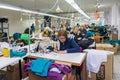 January 11, 2023 Balti, Moldova. Illustrative editorial. Sewing workshop at a garment factory Royalty Free Stock Photo