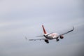 Birmingham airport. Easy Jet plane against the sky. Royalty Free Stock Photo