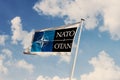 January 21, 2024, Brazil. The North Atlantic Treaty Organization (NATO - OTAN) soon appears on a flag