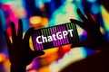 January 30, 2023, Brazil. In this photo illustration, the ChatGPT OpenAI logo is displayed on a smartphone screen