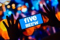 January 18, 2023, Brazil. In this photo illustration, the Five Below Inc. logo is displayed on a smartphone screen