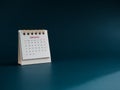 A January 2023 calendar desk for the organizer to plan and reminder isolated on blue background. Royalty Free Stock Photo