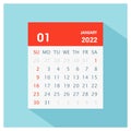 January 2022 - Calendar Icon
