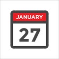 January 27 calendar icon including day of month