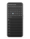 January 2023 calendar smartphone