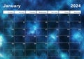 January 2024 calendar, week start Sunday