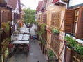 January 15, 2015, Campos do JordÃÂ£o, Sao Paulo, Brazil, view Boulevard in Capivari, houses with typical half-timbered and tourists