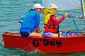 January, 2013: Children sailing. Editorial Royalty Free Stock Photo