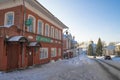 January day on the street of a provincial town. Myshkin