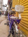 15 January 2024. Dhaka, Bangladesh.Back side of electric bicycle Royalty Free Stock Photo