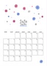 January 2020 doodle wall calendar