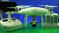 January 29-2021 Drone DJI Phantom 4 pro v2.0 on table Professional photography prepared for take a photo or video photography