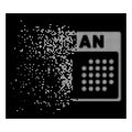 Bright Dissolved Dot Halftone January First Icon