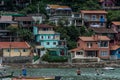 Confortable houses at the hillside near the Pantano do Sul Beach, in Florianopolis, Brazil Royalty Free Stock Photo