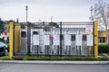 January 15, 2018 Gilroy / CA / USA - High voltage unit located at the Tesla supercharger station located in south San Francisco