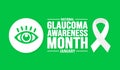 January is Glaucoma Awareness Month background template. Holiday concept. background, banner, placard, card