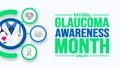 January is Glaucoma Awareness Month background template. Holiday concept. background, banner, placard, card