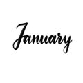 January Handwritten Brushpen Lettering