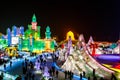 January 2015 - Harbin, China - International Ice and Snow Festival Royalty Free Stock Photo