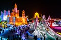 January 2015 - Harbin, China - International Ice and Snow Festival Royalty Free Stock Photo