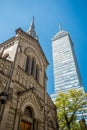 January 21, 2017. Latinoamericana Tower and church of San Felipe de Jesus Royalty Free Stock Photo