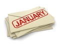 January letters (clipping path included)