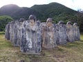 Monument to the shipwrecked slaves of l`anse caffard, French West Indies Caribbean. Commemorative