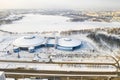 January 16, 2021.Modern complex of the state cultural and sports institution Chizhovka-Arena in Minsk. Belarus