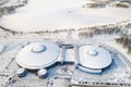 January 16, 2021.Modern complex of the state cultural and sports institution Chizhovka-Arena in Minsk. Belarus Royalty Free Stock Photo