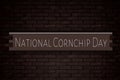 January month, day of January. National Cornchip Day, on Bricks Background Royalty Free Stock Photo