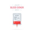 January national blood donor month vector concept