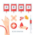 January national blood donor month vector concept